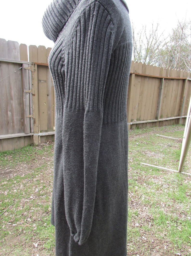Sweater Dress Grey Cowl Neck