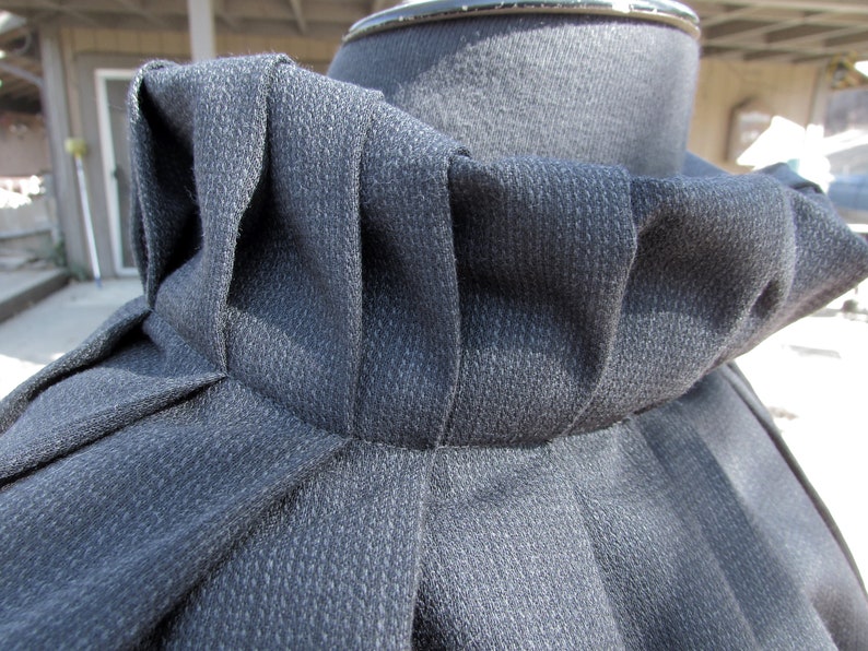 Black Cape Standup Collar Etsy