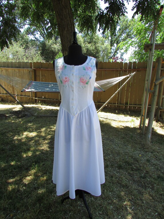 White Applique Sundress