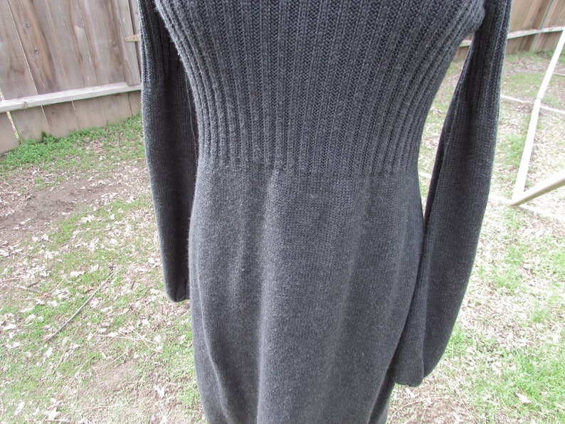 Sweater Dress Grey Cowl Neck