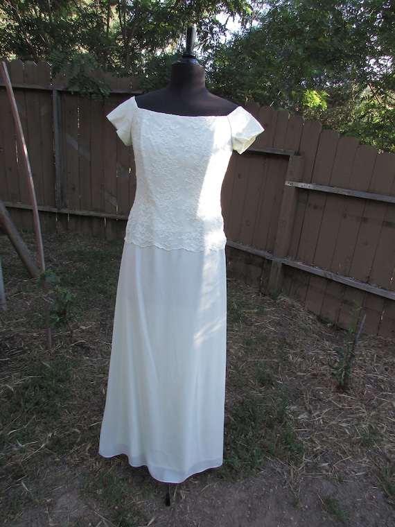Lace and Voile Formal Gown