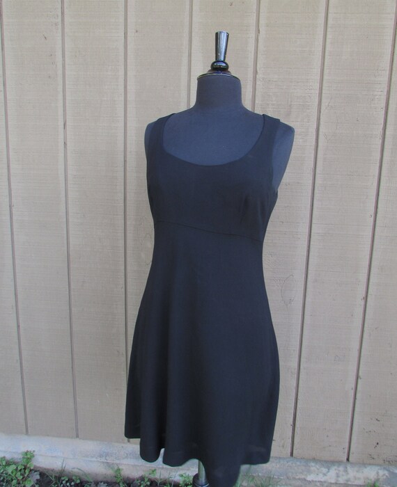 Empire Black Crepe Dress