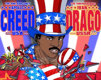 Apollo Creed Fight Poster Print