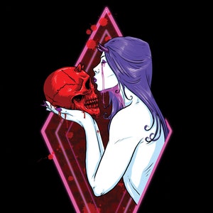 Devil Girl Kiss 5x7 mini-print