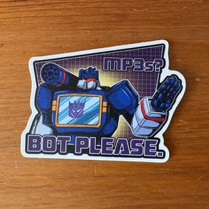 Soundwave Bot Please Sticker