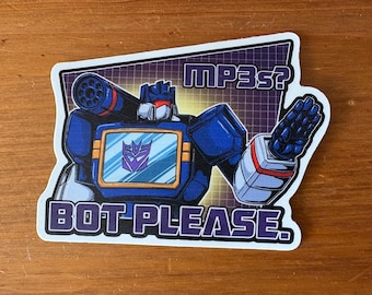 Soundwave Bot Bitte Aufkleber