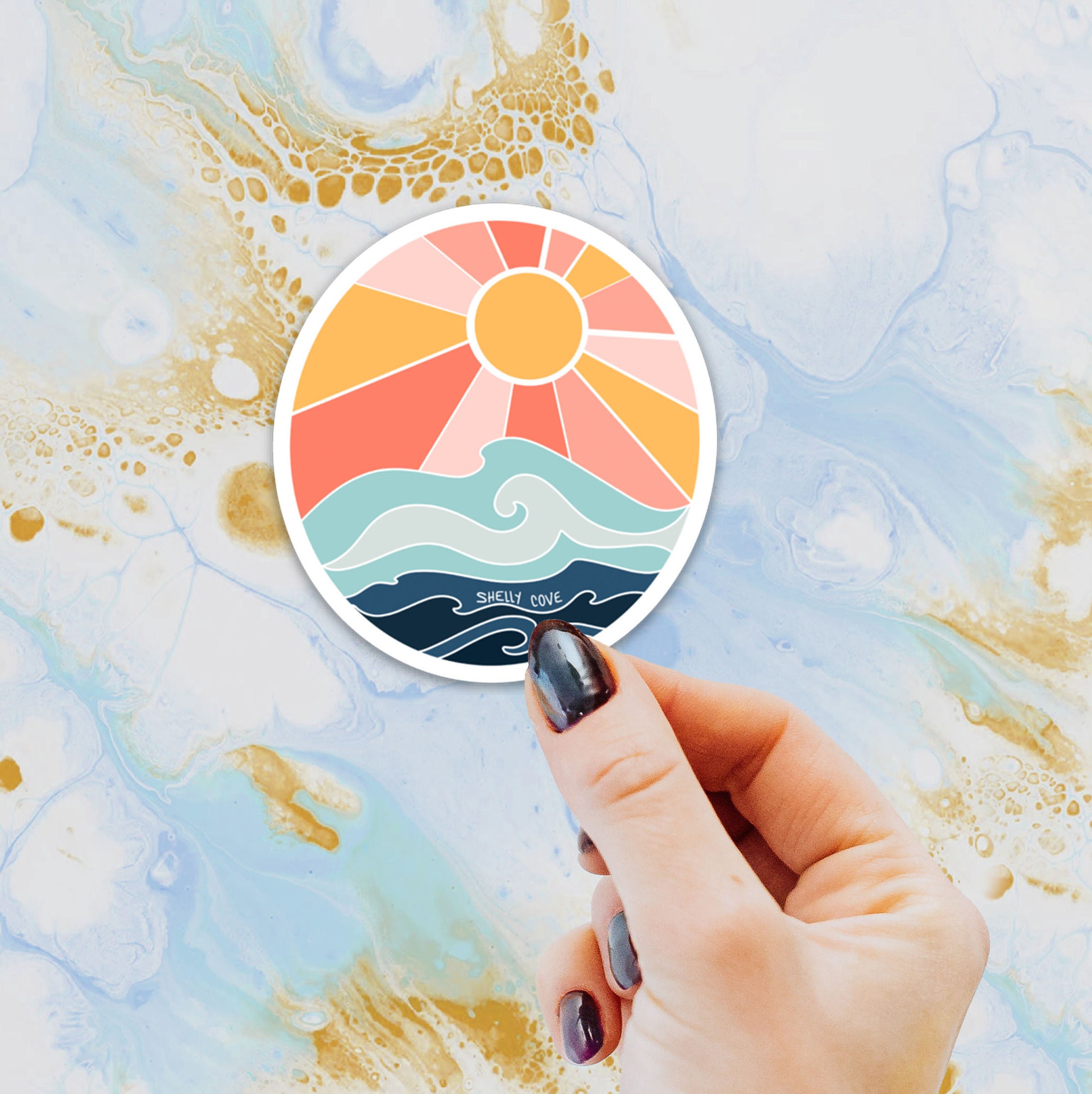 Beach Day Sticker Cute Colorful VSCO Laptop Sticker Ocean | Etsy