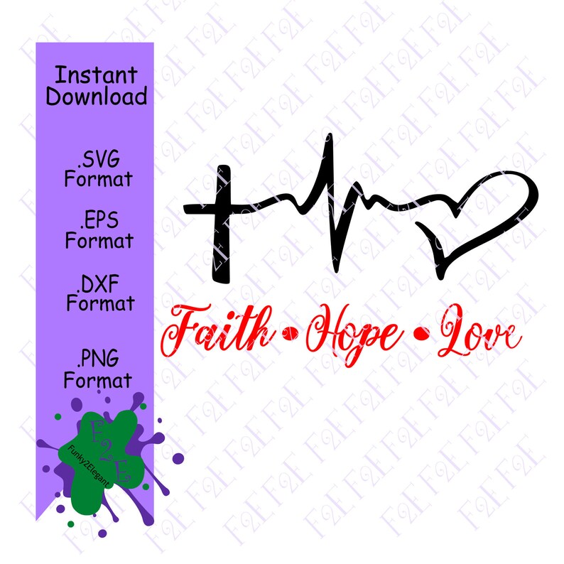 Faith Hope Love Svg Eps Dxf Png Commercial Use Etsy