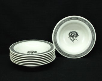Set of 4 Churchill China Finlandia 9-Inch Rimmed Soup Bowls Set of 4 Churchill China Finlandia 9-Inch Rimmed Soup Bowls