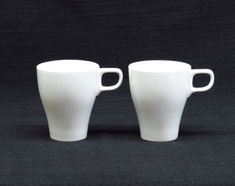 Set of Two Ikea of Sweden Fargrik White #21533 Stoneware Mug.