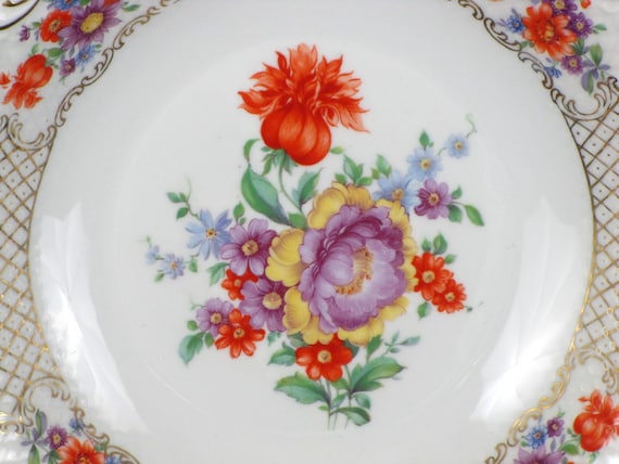 Schumann Bavaria Germany U.S Zone Vintage Porcelain Colorful