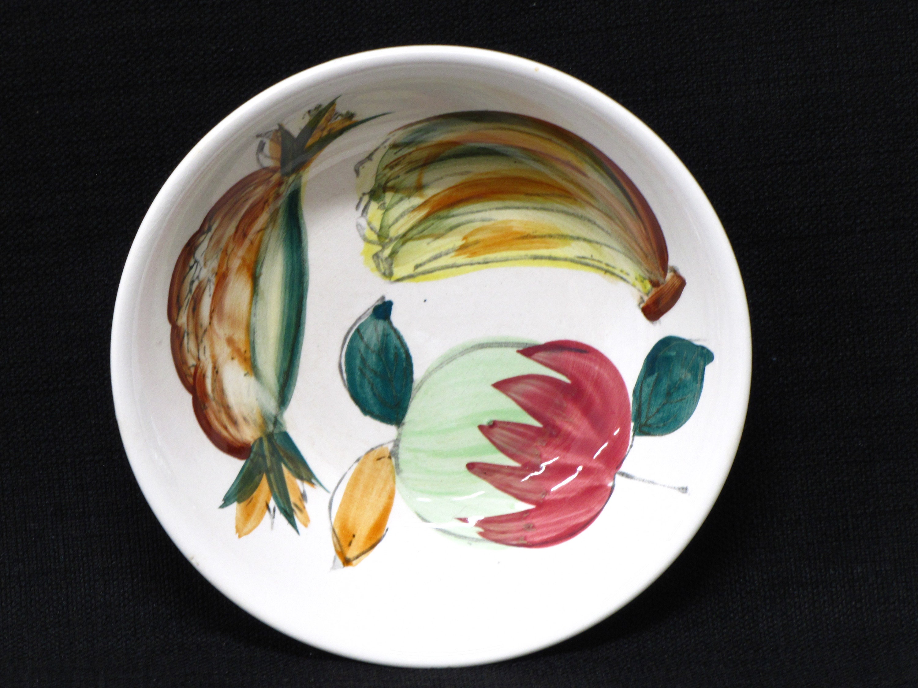 Vintage Mid Century Japanese Ceramic Hand Painted Colorful Etsy Polska