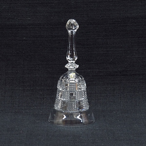 Vintage Clear Patterned Crystal Bell Quilted Rectangle Design
