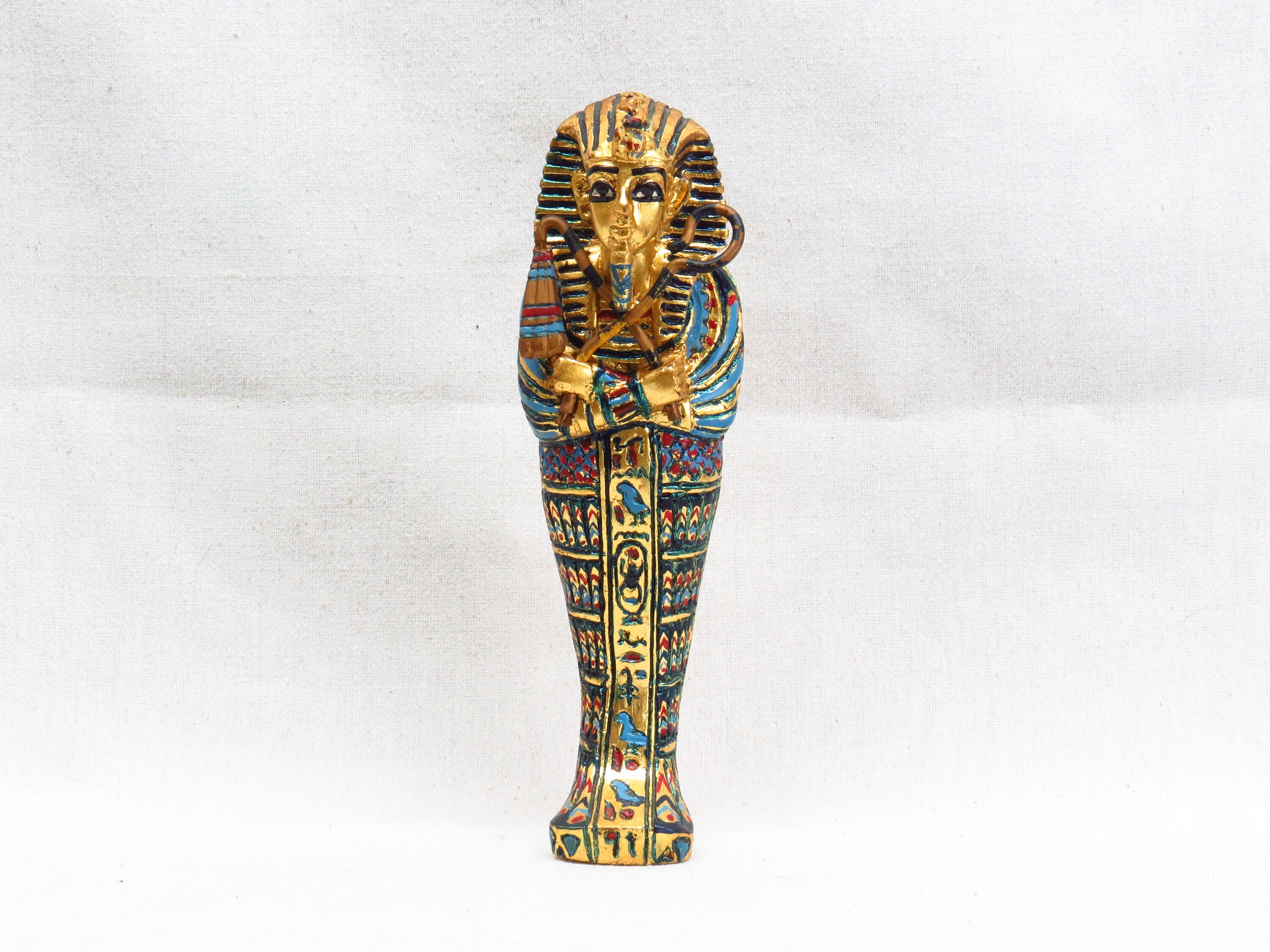 Vintage Hand Painted Poly Resin Egyptian King Tut Sarcophagus Etsy