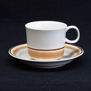 Watercolors by Hearthside Cup and Saucer Set Pairs with Blush, Dawn and Horizon Patterns.