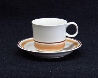 Watercolors by Hearthside Cup and Saucer Set Pairs with Blush, Dawn and Horizon Patterns.