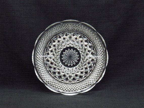 Vintage Anchor Hocking Wexford Pattern Five (5) Part Center Seat Cupped Edge Relish Condiment Serving Plate Platter Tray