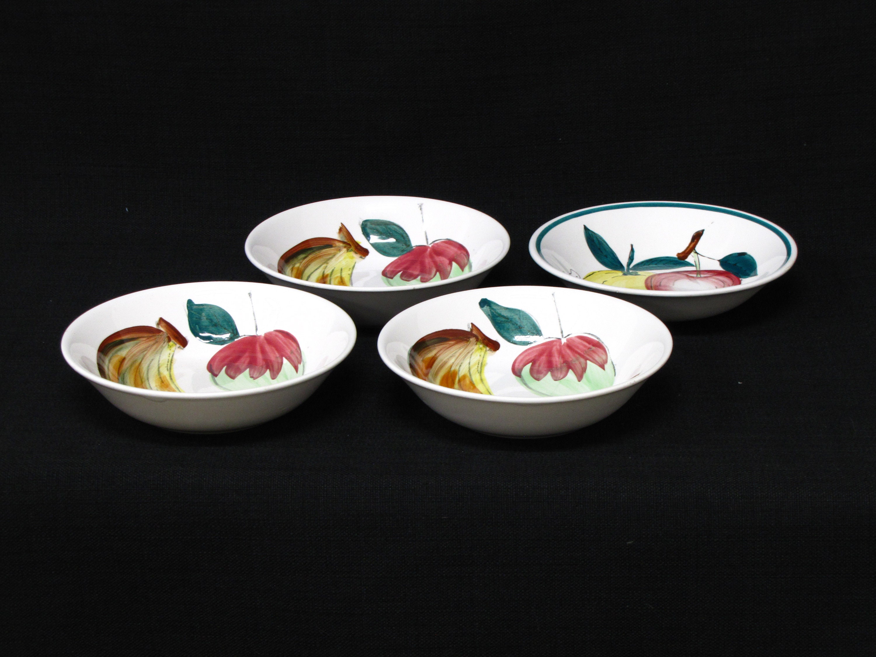 Vintage Mid Century Japanese Ceramic Hand Painted Colorful Etsy Polska