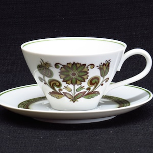 Vintage Noritake Cook&#39;n Serve China September Song Pattern Floral Design Cup and Saucer Set