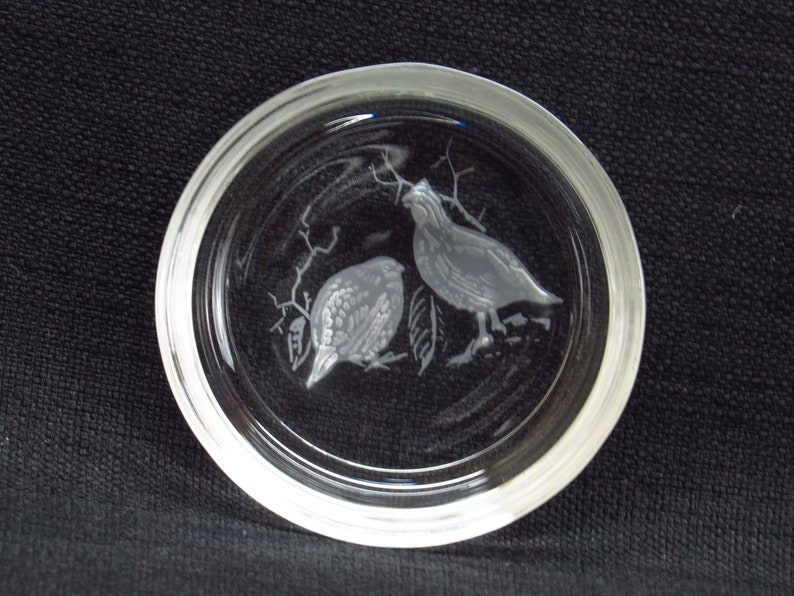 Set of Six Vintage Cut Glass Assorted Bird Motifs Avian Themed Etsy