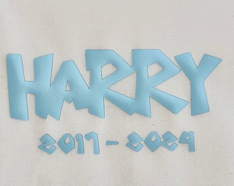 Personalized Leavers Shirt Iron-On Vinyl Decal | Custom Name, Dates