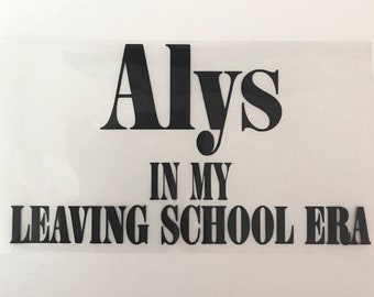 Era’s leavers shirt label | PRIMARY LEAVERS 2026 iron-on vinyl decal | personalised leavers shirt iron-on at home design