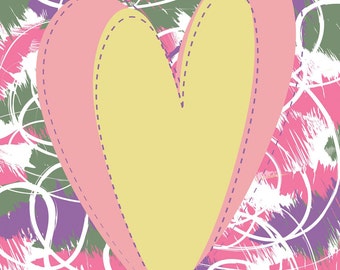 Vibrant Spring Heart Hues Printable, Colorful Digital Wall Art, Downloadable Home Decor