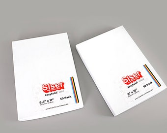 Siser EasySubli HTV - Printable Sublimation Heat Transfer Vinyl - 10 Sheets  of EasySubli (8.4x11) and 10 Sheets of EasySubli Mask (8x10)