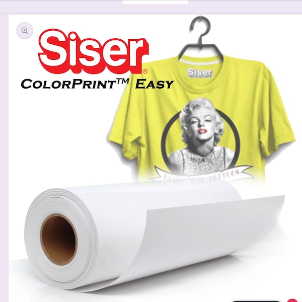 Siser Color Print Easy 20" or 15" WIDE... Printable Htv for Eco-Solvent and Solvent inks