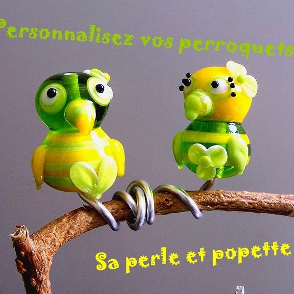 Personnalisez vos perroquets ! à vous de choisir - perroquets en verr