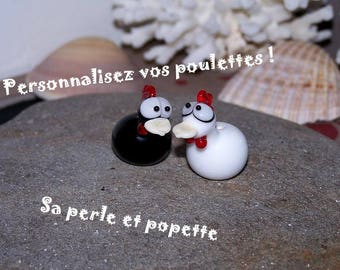 Personnalisez vos poulettes ! à vous de choisir - poules en verre