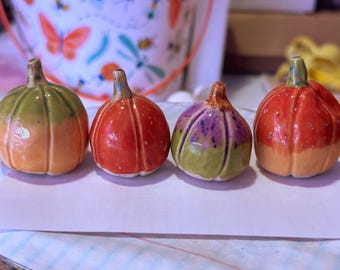 蓋付き陶器製小さなカボチャ（#523） - Etsy 日本