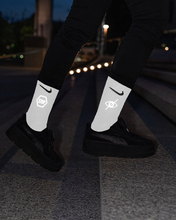 Custom Nike DIY Socks With Reflective 