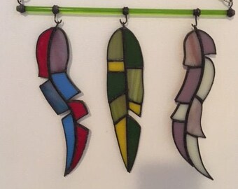 Stained Glass Feathers