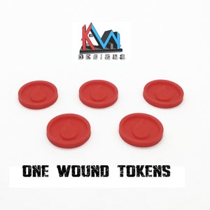 3D Printed - Grimdark Future - One Wound / Damage Tokens