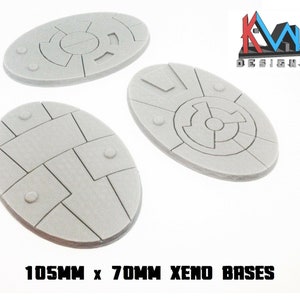 3D Printed - 105x70mm Oval Sci-Fi Xeno Empire Bases