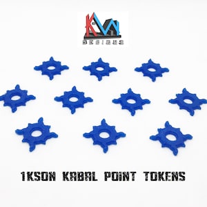 3D gedruckt - 40k 1kson Kabal Point Tokens (10er-Set)