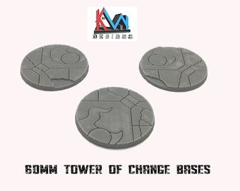 Impreso en 3D - Bases de torre de cambio de 60 mm - Conjunto de 3