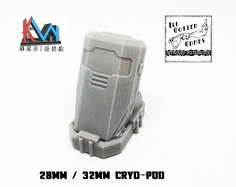 3D Printed - 28mm / 32mm Scale Cryo-Pod