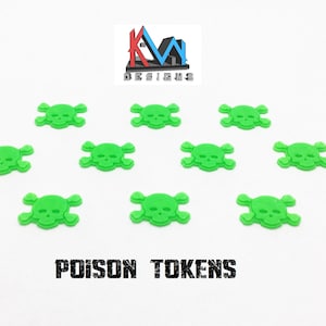 3D Printed - Poison Tokens / Markers