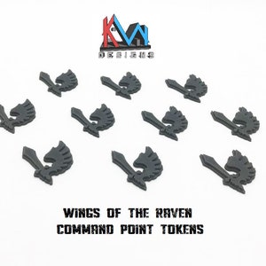 3D Printed - 40k Wings of the Raven Command Point Tokens (Set of 10)