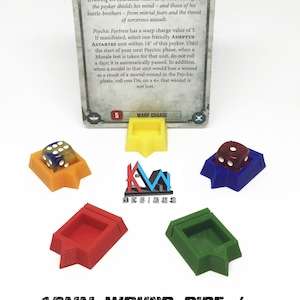 3D gedruckt - 12 mm Wound Dice / Status Kartenhalter