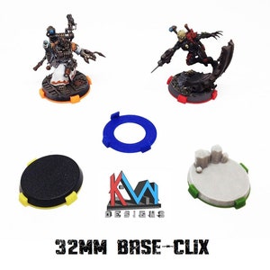 3D Printed - 32mm Base-Clix - Squad Markers for Bases