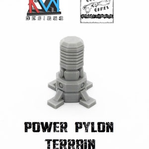 3D Printed - 28mm Heroic Scale Power Pylon Terrain
