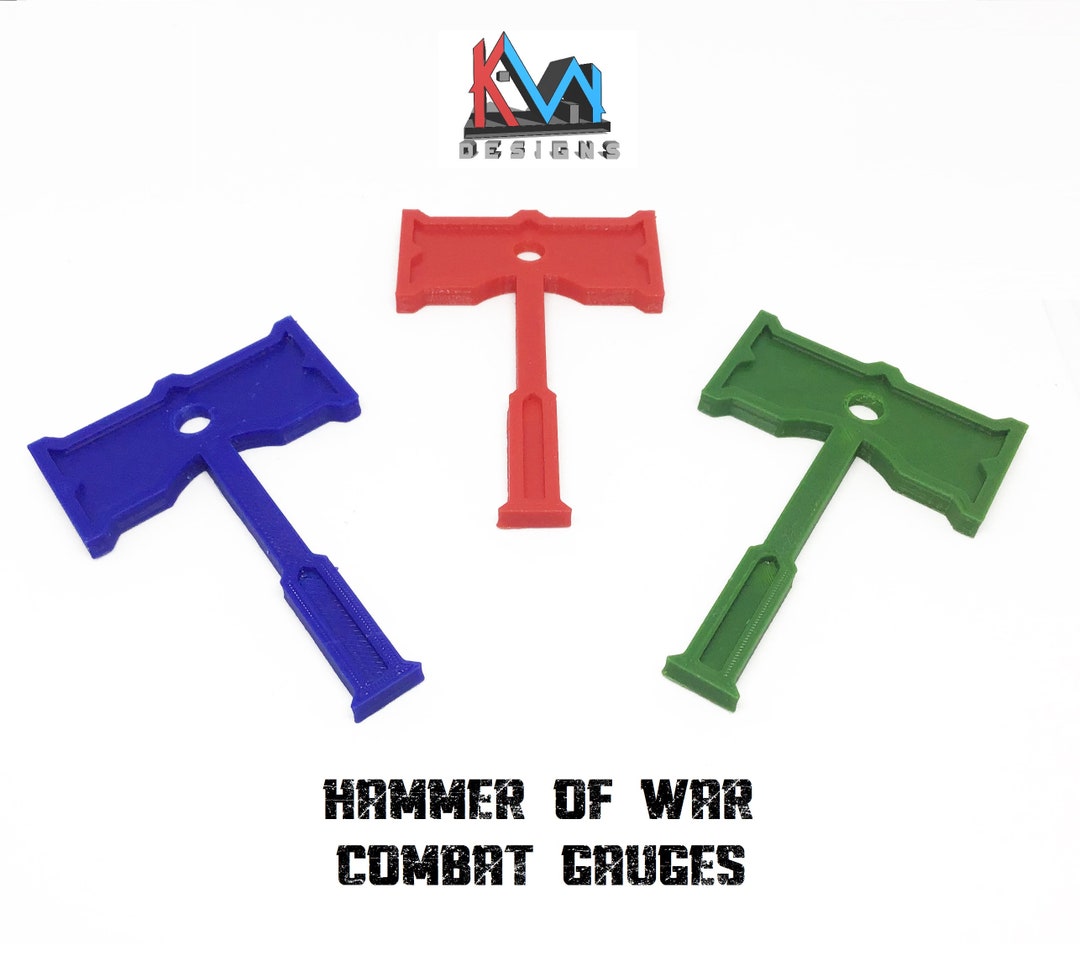 3D Printed Hammer of War Combat Gauge Ruler - Etsy