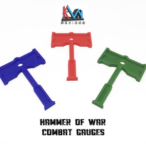 3D Printed - Hammer of War Combat Gauge Ruler