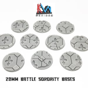 3D Printed - 28mm Scenic Battle Sorority Bases - Set of (10)