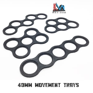 3D Printed - 40mm Base Movement Trays (5 Slot Trays)