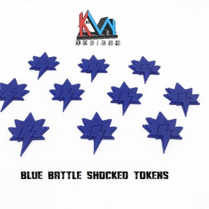 3D Printed - 10th Edition Battle Shocked Tokens / Markers (Set of 10)