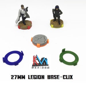 Marcatori di squadra stampati in 3D - Base-Clix da 27 mm - per basi (compatibili con Star Wars Legion)